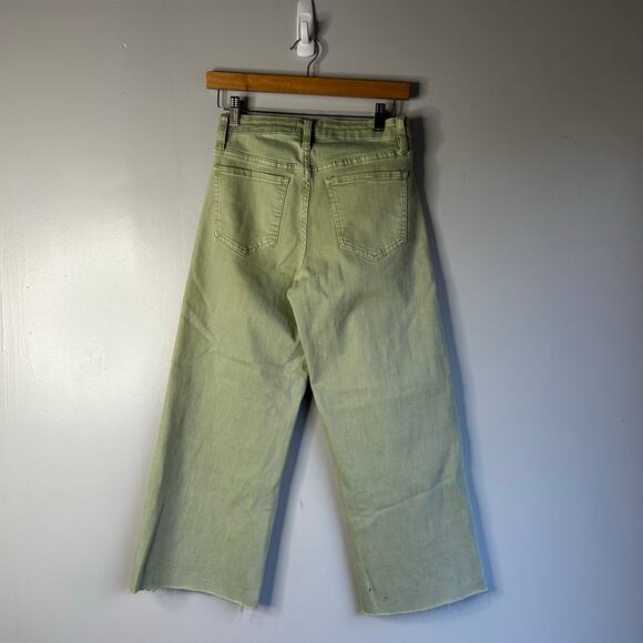 OAT NY The Shari Cropped Wide Leg Green Pants Women's 0 25 - Picture 6 of 7
